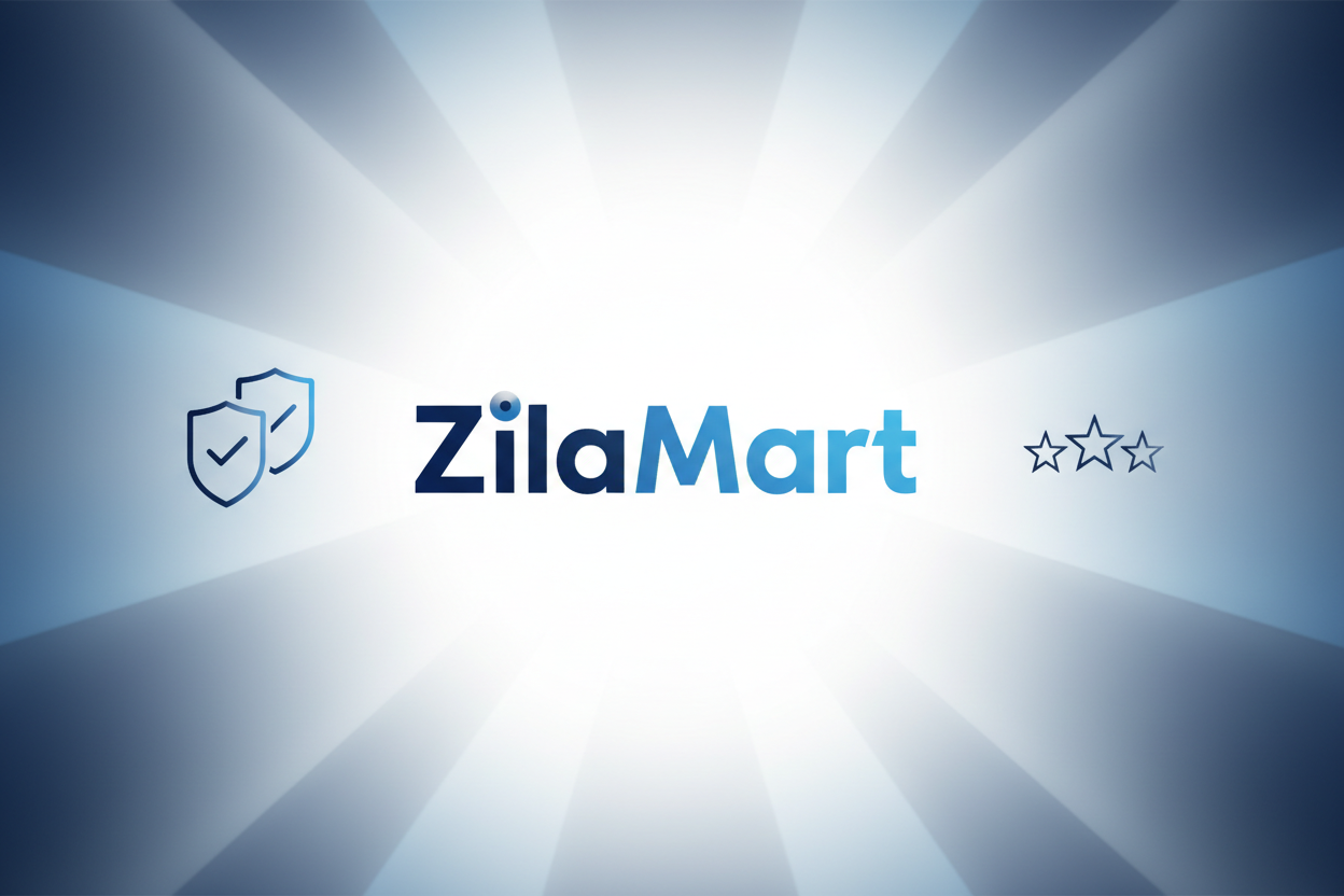 Brand Logo Centerpiece: A clean banner with your logo in the center, flanked by subtle gradients or minimalist icons that suggest trust and professionalism.
Logo - ZilaMart